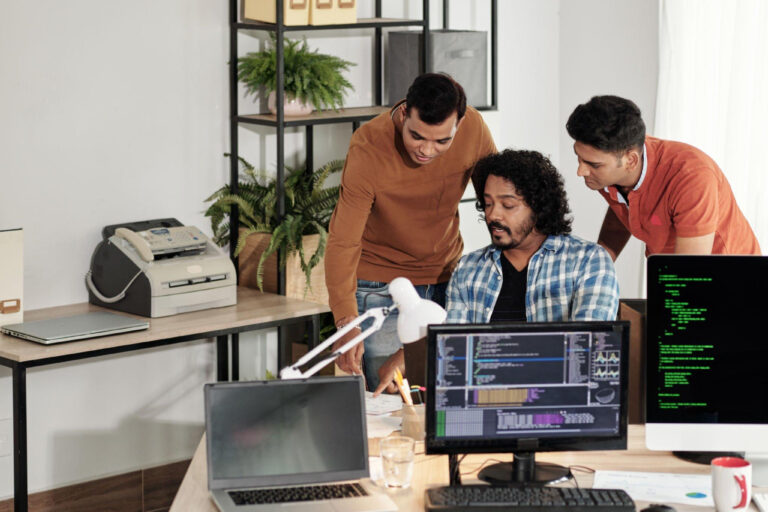 Business team working together